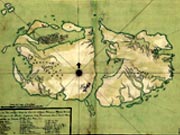 Mapa espa�ol de las Islas Malvinas